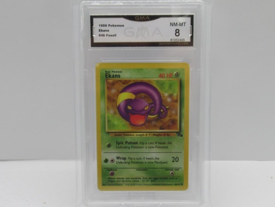 GMA GRADED 1999 POKEMON FOSSIL EKANS #46 - NM MT 8