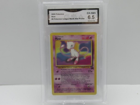 GMA GRADED 2000 POKEMON LEAGUE BLACK STAR PROMO MEW #8 - EX-NM+ 6.5