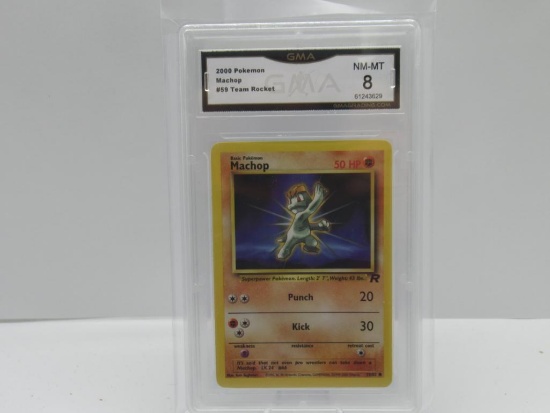 GMA GRADED 2000 POKEMON TEAM ROCKET MACHOP #59 - NM MT 8