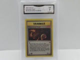 GMA GRADED 1999 POKEMON FOSSIL TRAINER 1ST EDITION MYSTERIOUS FOSSIL #62 - NM 7