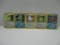 5 Count lot of vintage holofoil Pokemon trading cards