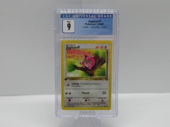 CGC Mint 9 - Jungle 1st Edition Pokemon Card - Jigglypuff 54/64