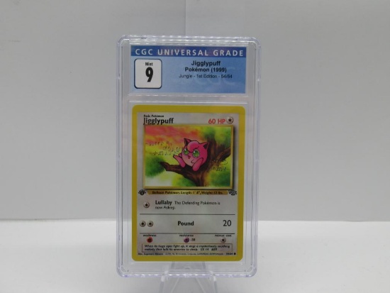 CGC Mint 9 - Jungle 1st Edition Pokemon Card - Jigglypuff 54/64