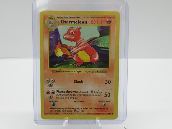 Base Set SHADOWLESS STARTER Charmeleon Pokemon Trading Card 24/102
