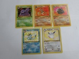 5 Count Lot of 1st Edition RARE Black Star Vintage Pokemon Cards