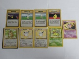 9 Count Lot of all VINTAGE Pokemon Trading Cards