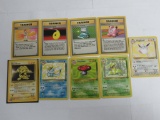 9 Count Lot of all VINTAGE Pokemon Trading Cards