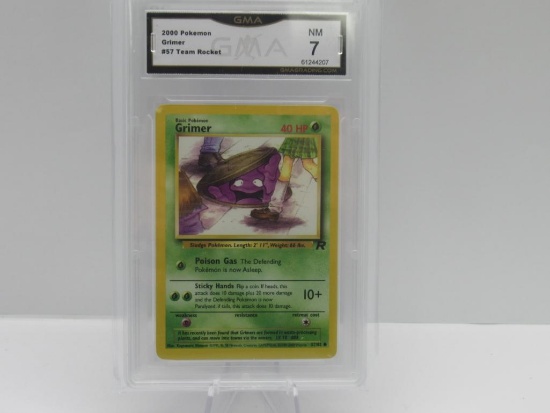 GMA GRADED 2000 POKEMON TEAM ROCKET GRIMER #57 - NM 7