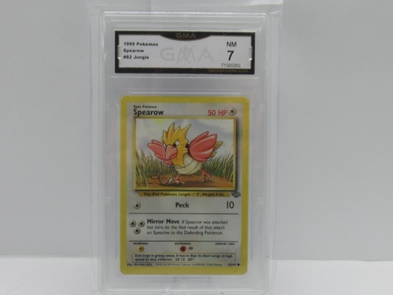 GMA GRADED 1999 POKEMON JUNGLE SPEAROW #62 - NM 7