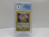 CGC Graded Mint 9 - Jungle 1st Edition Pokemon Card - Meowth 56/64