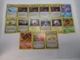 Lot of 15 First Edition Vintage Pokemon Trading Cards