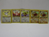 5 Count Lot of Vintage Black Star RARE Pokemon Trading Cards