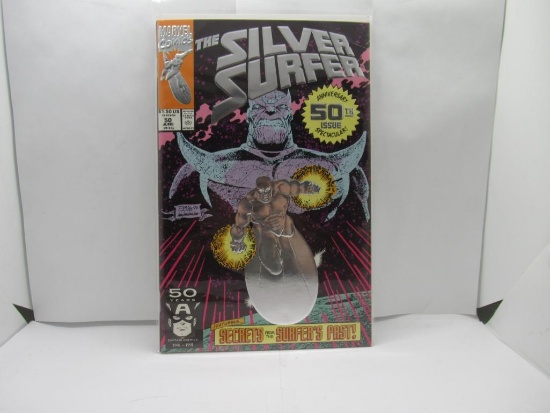 Silver Surfer #50 Foil First Print Thanos/Origin Retold 1991 Marvel