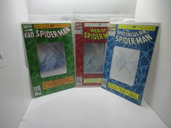 Spider-Man Hologram Covers Lot of 3-Web-Spectacular