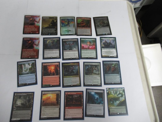 20 Count Lot of MAGIC the Gathering Gold Symbol Rare & Foil Cards from Collection