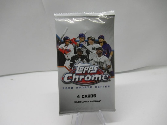 Factroy Sealed 2020 Topps CHROME Update Series Baseball 4 Card Pack