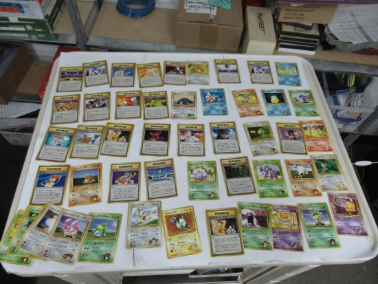Huge Lot of VINTAGE Japanese Pokemon Cards from Collection