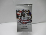 Factroy Sealed 2020 Topps CHROME Update Series Baseball 4 Card Pack