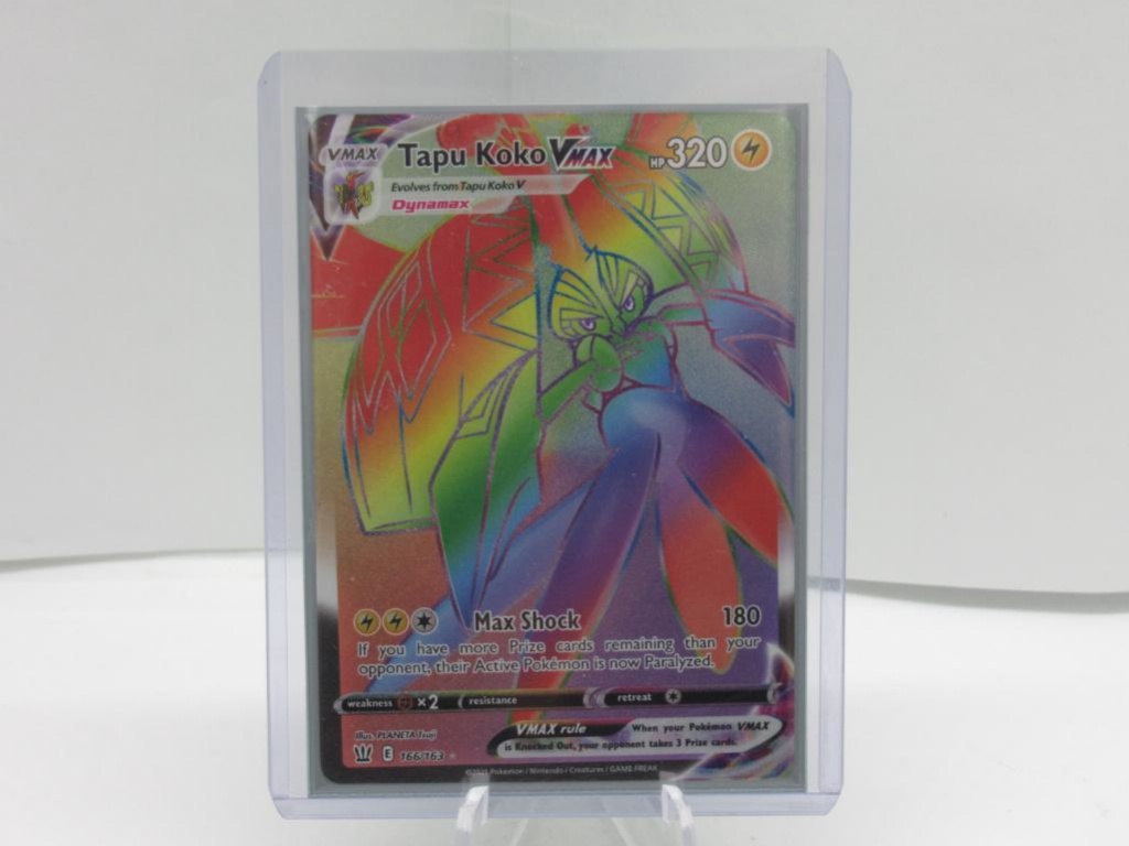 Rainbow Secret Rare Tapu Koko Vmax High End Modern Pokemon Card #166 | Art,  Antiques & Collectibles Collectibles Trading Cards | Online Auctions |  Proxibid