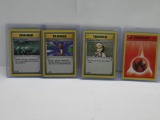 Lot of 4 FIRST EDITION Base Set SHADOWLESS Pokemon Trading Cards