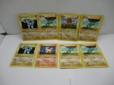 8 Count Lot of Base Set SHADOWLESS Pokemon Trading Cards