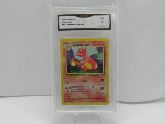 GMA GRADED 2002 POKEMON CHARMELEON #37 LEGENDARY COLLECTION NM 7