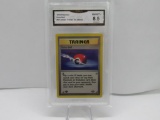 GMA GRADED 1999 POKEMON POKE BALL #64 JUNGLE TRAINER 1ST EDITION NM MT+ 8.5