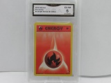 GMA GRADED 2000 POKEMON FIRE ENERGY #128 GYM HEROES 1ST EDITION EX NM 6