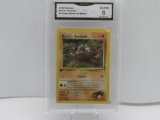 GMA GRADED 2000 POKEMON BROCKS GEODUDE #38 GYM HEROES 1ST EDITION EX NM 6