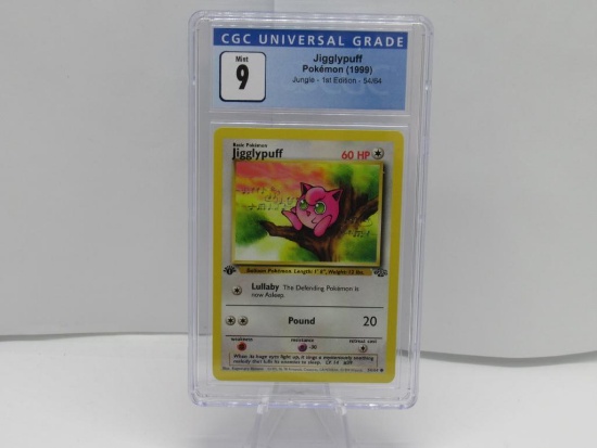 CGC Graded Pokemon JUNGLE 1st Edition MINT 9 - JIGGLYPUFF 54/64