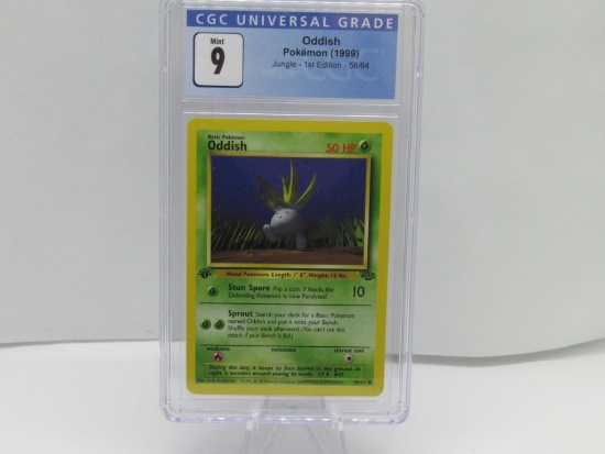 CGC Graded Pokemon JUNGLE 1st Edition MINT 9 - ODDISH 58/64