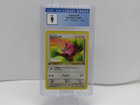 CGC Graded Pokemon JUNGLE 1st Edition MINT 9 - JIGGLYPUFF 54/64