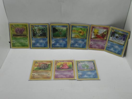 9 Count Lot of Vintage 1st EDITION Pokemon Cards from HUGE Collection