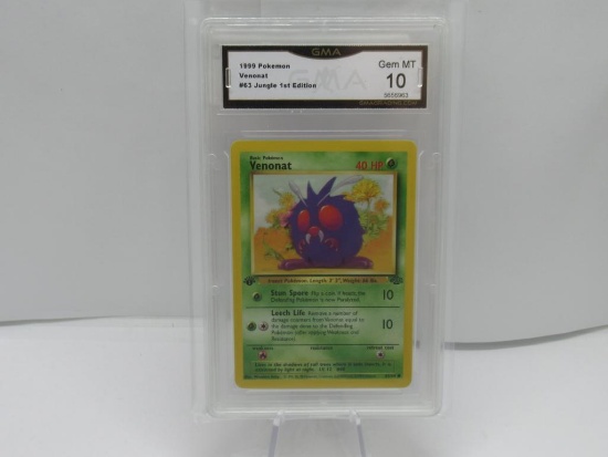 GMA GRADED 1999 POKEMON VENONAT #63 JUNGLE 1ST EDITION GEM MINT 10