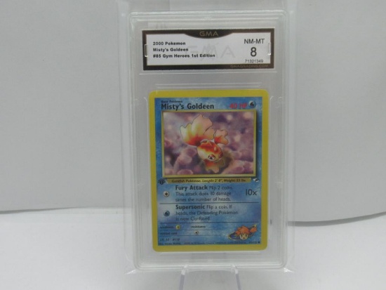 GMA GRADED 2000 POKEMON MISTY'S GOLDEEN #85 GYM HEROES 1ST EDITION NM-MT 8