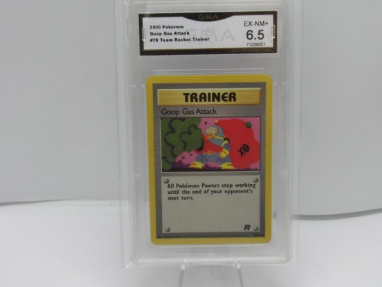 GMA GRADED 2000 POKEMON GOOP GAS TRAINER #78 TEAMROCKET TRAINER EX-NM+ 6.5