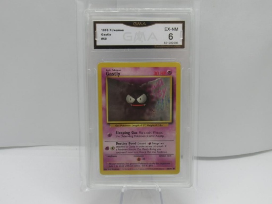 GMA GRADED 1999 POKEMON GASTLY #50 EX-NM 6