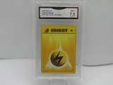 GMA GRADED 2000 POKEMON LIGHTING ENERGY #130 GYM HEROES 1ST EDITION NM+ 7.5