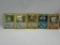 Vintage Lot of 5 Holofoil Rare Pokemon Cards from Collection