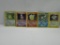 Vintage Lot of 5 Holofoil Rare Pokemon Cards from Collection