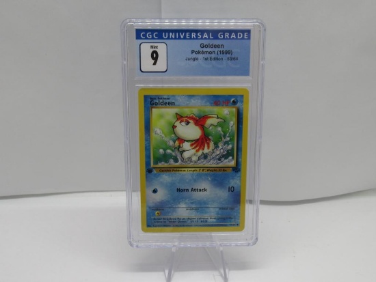 CGC Graded Pokemon JUNGLE 1st Edition MINT 9 - GOLDEEN 53/64