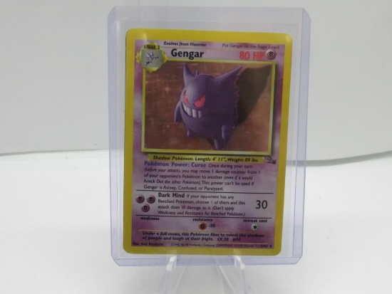 VINTAGE 1999 Fossil GENGAR Holo 5/62 Pokemon Card