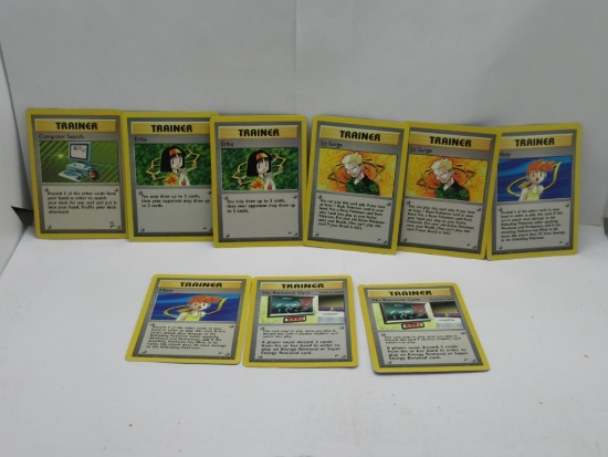 9 Count Lot of VINTAGE RARE Pokemon Cards from Huge Collection