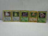 Vintage Lot of 5 Holofoil Rare Pokemon Cards from Collection