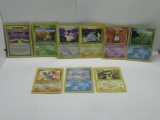 9 Count Lot of VINTAGE 1st Edition Pokemon Cards from Huge Collection