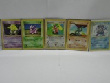 5 Count Lot of VINTAGE SHADOWLESS Pokemon Cards from Huge Collection