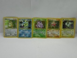 Vintage Lot of 5 Holofoil Rare Pokemon Cards from Collection