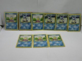 9 Card Lot of Vintage SQUIRTLE and WARTORLE Base Set Pokemon Cards from Collection Find