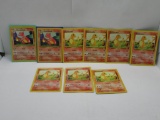 9 Card Lot of Vintage CHARMANDER and CHARMELEON Base Set Pokemon Cards from Collection Find