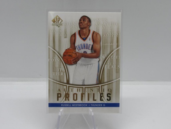 2008-09 UPPER DECK SP AUTHENTIC PROFILES OKLAHOMA CITY THUNDER RUSSELL WESTBROOK ROOKIE CARD #AP-49